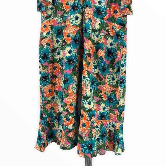 London Times Cold Shoulder Ruffle Floral Dress - Picture 8 of 13